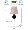 Antique Gold Wall Lamp with Grey  cotton shade