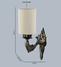Antique Gold Wall Lamp with Jute White Shade