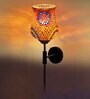 Antique Gold Wall Lamp with Mosaic Glass