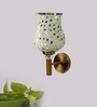 Antique Gold Wall Lamp with Mosaic Glass