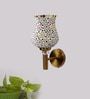 Antique Gold Wall Lamp with Mosaic Glass