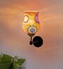 Antique Gold Wall Lamp with Mosaic Glass