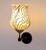 Antique Gold Wall Lamp with Mosaic Glass