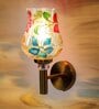 Antique Gold Wall Lamp with Mosaic Glass