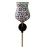 Antique Gold Wall Lamp with Mosaic Glass