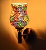 Antique Gold Wall Lamp with Mosaic Glass