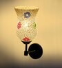 Antique Gold Wall Lamp with Mosaic Glass