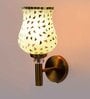 Antique Gold Wall Lamp with Mosaic Glass