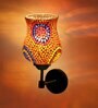 Antique Gold Wall Lamp with Mosaic Glass