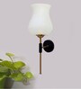 Antique Gold Wall Lamp with Mosaic Glass