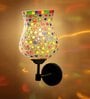 Antique Gold Wall Lamp with Mosaic Glass
