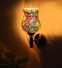 Antique Gold Wall Lamp with Mosaic Glass