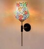 Antique Gold Wall Lamp with Mosaic Glass
