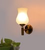 Antique Gold Wall Lamp with Mosaic Glass