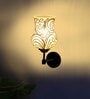 Antique Gold Wall Lamp with Mosaic Glass
