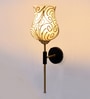 Antique Gold Wall Lamp with Mosaic Glass