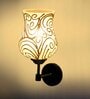 Antique Gold Wall Lamp with Mosaic Glass