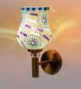 Antique Gold Wall Lamp with Mosaic Glass