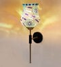 Antique Gold Wall Lamp with Mosaic Glass