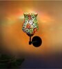 Antique Gold Wall Lamp with Mosaic Glass