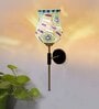 Antique Gold Wall Lamp with Mosaic Glass