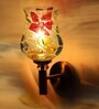 Antique Gold Wall Lamp with Mosaic Glass