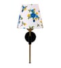 Antique Gold Wall Lamp with Multicolor cotton shade