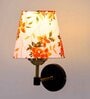 Antique Gold Wall Lamp with Multicolor cotton shade