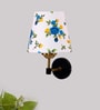 Antique Gold Wall Lamp with Multicolor cotton shade