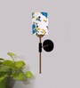 Antique Gold Wall Lamp with Multicolor cotton shade