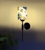 Antique Gold Wall Lamp with Multicolor cotton shade