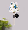 Antique Gold Wall Lamp with Multicolor cotton shade