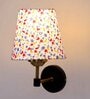 Antique Gold Wall Lamp with Multicolor cotton shade