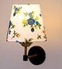 Antique Gold Wall Lamp with Multicolor cotton shade