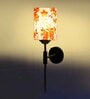 Antique Gold Wall Lamp with Multicolor cotton shade
