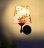 Antique Gold Wall Lamp with Multicolor cotton shade