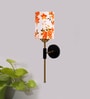 Antique Gold Wall Lamp with Multicolor cotton shade