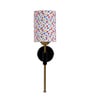 Antique Gold Wall Lamp with Multicolor cotton shade
