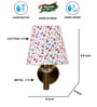Antique Gold Wall Lamp with Multicolor cotton shade