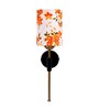 Antique Gold Wall Lamp with Multicolor cotton shade