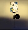 Antique Gold Wall Lamp with Multicolor cotton shade