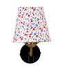 Antique Gold Wall Lamp with Multicolor cotton shade