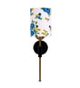 Antique Gold Wall Lamp with Multicolor cotton shade