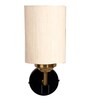 Antique Gold Wall Lamp with off-white cotton shade