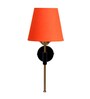 Antique Gold Wall Lamp with Orange cotton shade