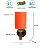 Antique Gold Wall Lamp with Orange cotton shade