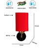 Antique Gold Wall Lamp with Red cotton shade