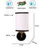 Antique Gold Wall Lamp with White & Black  cotton shade