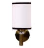 Antique Gold Wall Lamp with White & Black  cotton shade