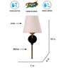 Antique Gold Wall Lamp with White Jute shade